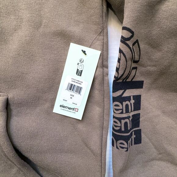Men's Taupe Sweatshirt Fleece Hoodie With Pocket NWT - Size M - Picture 6 of 8